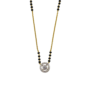 Elegant Yellow Gold 14KT Moissanite Diamond Mangalsutra Bridal Necklace