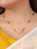 Elegant Rihanna Mangalsutra: Rose Gold Plated Traditional Indian Bridal Necklace