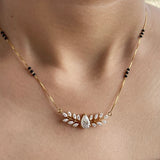 Elegant Yellow Gold 14KT Moissanite Diamond Mangalsutra Bridal Necklace