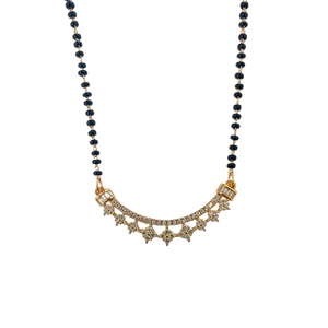 Elegant Yellow Gold 14KT Moissanite Diamond Mangalsutra Bridal Necklace