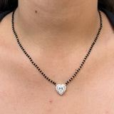 Elegant Yellow Gold 14KT Moissanite Diamond Mangalsutra Bridal Necklace